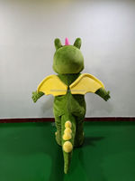 Costume de mascotte en peluche personnalisé, classique, dessin animé, animal, dragon vert, pour club sportif
