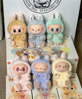 Figurines en peluche Popmart Labubu the Monsters Exciting Macaron Have a Seat Blind Box, jouets en peluche, poupées mignonnes, boîtes mystère, authentiques et originales