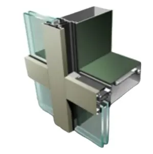 Zhonglian Manufacturer hidden frame curtain wall system aluminum glass aluminum curtain wall profile for architecture