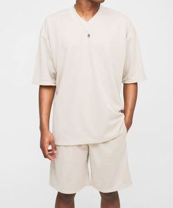Novedades: Conjunto deportivo de béisbol para hombre, top deportivo de malla transpirable con cuello en V, talla grande, informal de verano, con logotipo personalizado, gran oferta - Product Image 1