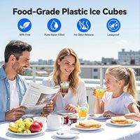 Lot de 360 cubes de glace réutilisables, refroidisseurs de boissons en plastique remplissables d'eau, cubes colorés pour bar, fêtes, cocktails, pique-niques, glacière