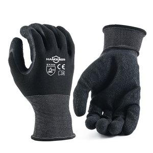 Industrial Working Polyester <b>Knitted</b> Latex Crinkle Coated EN388 Certified Customizable Color Logo General Purpose Safety <b>Gloves</b> - Product Image 2