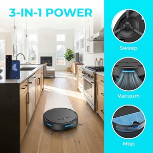 Nouveau produit 2026 : Aspirateur robot 3-en-1 pour balayage, lavage et aspiration (humide et sec) pour la maison - Product Image 6