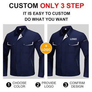 Giacca da lavoro in bianco personalizzata abbigliamento da lavoro leggero estivo uniforme da lavoro da uomo e da lavoro per lavoro su misura - Product Image 3