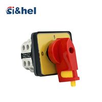 Interrupteur rotatif Si&hel LW28 20A blanc OFF-ON avec cadenas, insertion latérale, certifié CE 0-1, pour montage sur panneau IP20