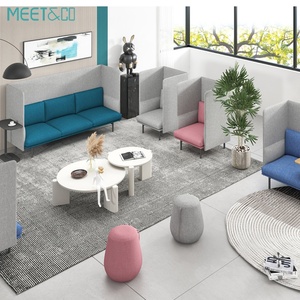 Modern Design Executive <b>Office</b> <b>Sofa</b> Set with Bookshelf High-End Waiting Fabric <b>Sofa</b> for <b>Office</b> and Home Use Features <b>Sofa</b> Bed - Product Image 1