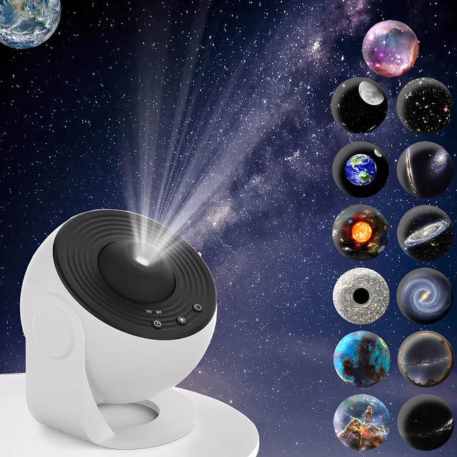 12 in 1 Smart Starry Sky Night Light 360 Degree Galaxy Projector Holiday Light Room Planetarium Galaxy Star Projector