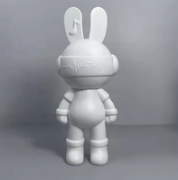 2026 Populaire Lapin spatial fluide en PVC avec tirelire, Embryons de vinyle fluide blancs pour la vente en gros