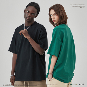 T-shirt Unisex Personalizzata con Grafica a Colori Solidi, Pesante, da Uomo, Stile Street, Anti-restringimento - Product Image 4