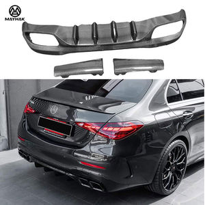 Diffuseur arrière en fibre de carbone véritable 3K, lèvre de pare-chocs arrière pour Mercedes Benz W206 Classe C C200 C260 C43 63 Style 2015-2020 - Product Image 2