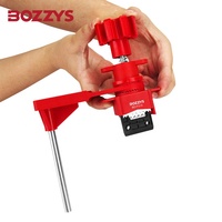BOZZYS Bloqueo de válvula de bola universal de un solo brazo de acero de 40mm con abrazadera de válvula para bloqueo de puertas y compuertas