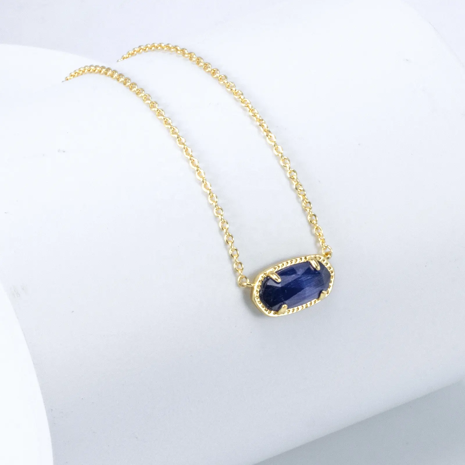 Personal Customized Natural Stone Stainless Steel Brass Necklace Crystal Pendant Gift for Women Fashion Jewelry