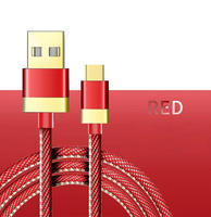 Kabel USB pengisian daya cepat, 3A Tipe C untuk berbagai ponsel jaket nilon bahan tembaga murni untuk pengisian Data transmisi