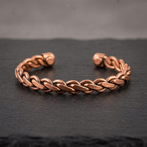 Artistic Copper Bangle With Intricate Filigree Inspired Detailing And Open Cuff <b>For</b> Men Women Fashion <b>Charm</b> <b>Bracelets</b> - Product Image 4