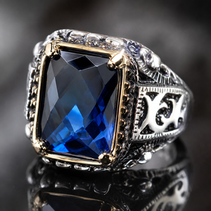 Anello retrò a forma quadrata, accessori da uomo per l'uso quotidiano con design personalizzato - Product Image 5