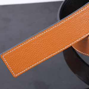 热卖3.8厘米宽度牛皮西方名板扣带女无扣 - Product Image 5