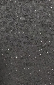 Elastic Rose Flower Design <strong>Heavy</strong> <strong>Lace</strong> <strong>Fabric</strong> With Beads and Sequins - Product Image 4
