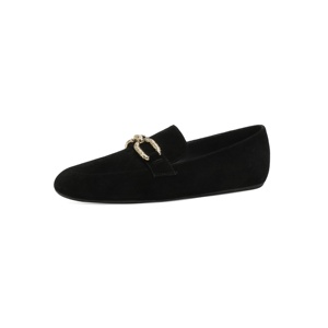 <span class=keywords><strong>Mocassini</strong></span> da Donna in Pelle Scamosciata <span class=keywords><strong>con</strong></span> <span class=keywords><strong>Fibbia</strong></span>, Leggeri, <span class=keywords><strong>con</strong></span> Catena, Fodera in Vera Pelle, Suola Intermedia in Cartone, Comodi, a Piedi Nudi, Piatti, Slip-On - Product Image 6