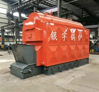 DZL 1-20T/H Boiler Uap Industri Berbahan Bakar Batubara Biomassa Sirkulasi Alami dengan Tabung Air, Grosir Langsung dari Pabrik