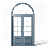 Porte thermique résidentielle en aluminium, pliante, insonorisée, avec verre trempé, coulissante accordéon, pour cour