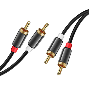 <span class=keywords><strong>Cable</strong></span> de <span class=keywords><strong>audio</strong></span> 2RCA Enchufe doble Canal izquierdo y derecho Aleación de aluminio TV Amplificador de potencia de <span class=keywords><strong>audio</strong></span> <span class=keywords><strong>Cable</strong></span> de conexión - Product Image 1