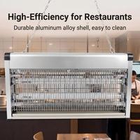 Tueur d'insectes, moustiques et mouches, 2*8L avec tube LED UV à revêtement en poudre, lutte antiparasitaire pour usine, entrepôt, cuisine, restaurant