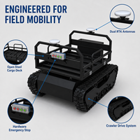 Robot de transport de marchandises Follow-me pour vergers et fermes, avec navigation RTK LiDAR et charge utile de 200 kg