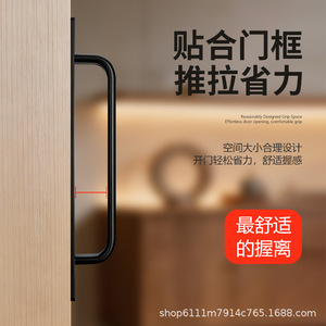 Aluminum Alloy <b>Drawer</b> Handle Bar Shape Minimalist Design Surface Installation Cabinet Door Handle Easy Installation - Product Image 4
