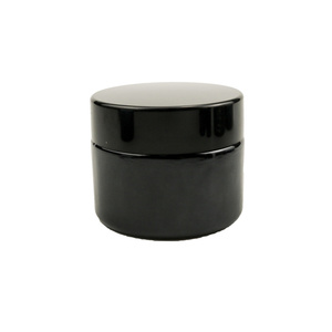 Jar Storage Cosmetic Jar 50 Ml Luxury Hot Sale Beautiful Black Dark Violet Glass Jar UV Protection Storage Glass Food Cosmetic Cream Jar 30 50 100 200 Ml