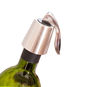 Top Sellers Shipping Kitchen Bar Accessories BPA-free Stainless Steel <b>Wine</b> Bottle <b>Stopper</b> Stainless Steel Handle - Product Image 1
