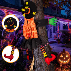 <span class=keywords><strong>De</strong></span> Long Cross-border Halloween <span class=keywords><strong>Sorcière</strong></span> qui s'agrippant d'un coup <span class=keywords><strong>de</strong></span> main à l'arbre, cheveux orange lumineux, sangles réglables, piles AA, décoration colorée en plastique - Product Image 5