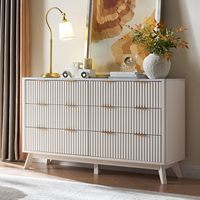Commode à 6 tiroirs en chêne moderne de luxe OEM, écologique, durable, certifiée sécurité, pour chambre à coucher