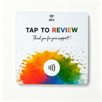 Base NFC Personalizada para Reseñas de Google, Placa de Mesa para Redes Sociales, Código QR, Conexión con un Toque, Pantalla para Negocios