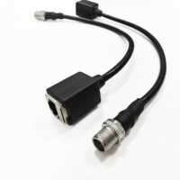 Câble Ethernet M12 6 broches vers RJ45, câble adaptateur M12-RJ45, couramment utilisé dans les environnements industriels