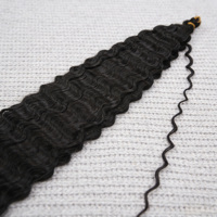Extensions en vrac de cheveux synthétiques tressés teints en fibre haute température, double trame, 100g, ondulations profondes, pour machine à tresser au crochet