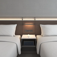 Meubles de chambre à coucher d'hôtel cinq étoiles, panneaux en bois massif modernes de marque JINYU, écologiques, durables, personnalisés, directement de l'usine