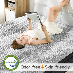 ที่นอนเมมโมรี่โฟมแบบหนา 1.<span class=keywords><strong>5</strong></span> นิ้ว ขนาดควีนไซส์ นุ่ม รองรับแรงกด 7 โซน ได้รับการรับรอง CertiPUR-US สีเทา - Product Image 6