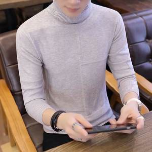 <span class=keywords><strong>M</strong></span>-3XL男士高领毛衣韩版秋冬保暖服装个性加厚针织打底毛衣 - Product Image 4