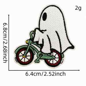 Patchs brodés thermocollants fantômes mignons pour Halloween - Product Image 3