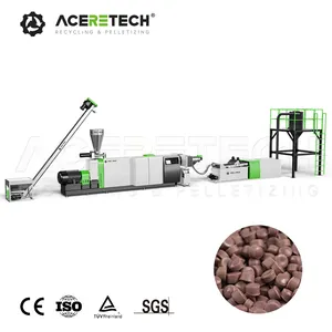 Free Accessories Waste Plastic PP/PE Regrinds Recycling Single Screw Extruder Granulating Production Line ASE