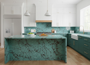 Encimera de Cuarzo Vietnamita Gris Plateado de Gran Formato para Baño y Cocina de Hotel Moderno con Diseño de Modelo 3D - Product Image 3