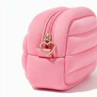 Grande trousse à cosmétiques souple et imperméable en néoprène avec fermeture éclair, pochette de voyage portable pour maquillage, étui organisateur pour femmes et filles