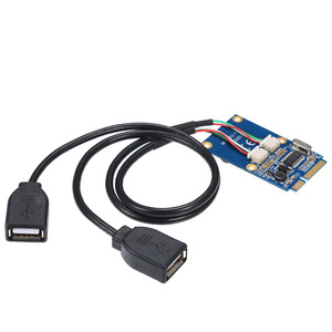Mini carte adaptateur PCI-E vers USB extension d'interface USB 2.0 à double port pour accessoires informatiques de carte mère d'ordinateur portable - Product Image 6