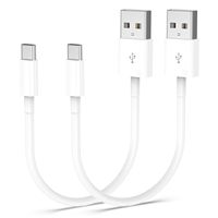 Cable USB Tipo C Corto de 0.25m (25cm) a Precio de Fábrica, Cable de Carga Rápida de Datos USB a C para Teléfono Inteligente, Tableta y Banco de Energía