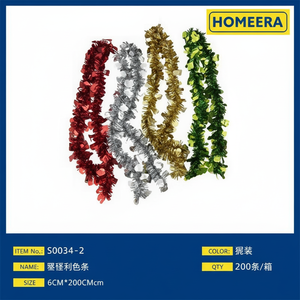 Materiale colorato per animali domestici decorazione di Tinsel di natale 9cm X 200cm scatola alla rinfusa 200 fili di Santa clausola bastoncini di zucchero alla moda - Product Image 1