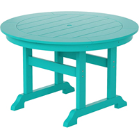 Ensemble de table à manger moderne anti-UV en HDPE pour meubles de jardin d'extérieur, pour parc, hôtel ou cour