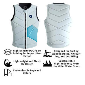Logotipo personalizado Wakeboard impacto chaleco salvavidas adultos hombres mujeres natación chaleco salvavidas PVC espuma canotaje Rafting PFD neopreno chaleco salvavidas - Product Image 2
