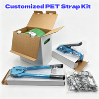 Kit de cerclage PET pour les vendeurs Amazon FBA avec tendeur et scelleur, outil de cerclage en polyester robuste pour palettes