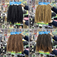 4x MHALI Kinky Marley Twist Briads Bulk 18 pouces 56 mèches/paquet Fibre haute température de qualité supérieure Afro Twist pour femmes noires