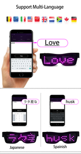 Di modo USB Ricaricabile Occhiali Luminosi APP Messaggi FAI DA TE LED Lampeggiante Occhiali Partito Occhiali Occhiali A LED per ballare - Product Image 6